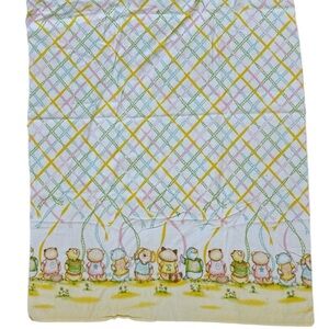 Vintage Dundee Shirt Tales Cotton Flannel Baby Receiving Blanket 25”x39”